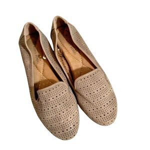 Comfort By Alexis Bendel Womens Size 7 Wide Flat Dress Shoes Tan Slip-on